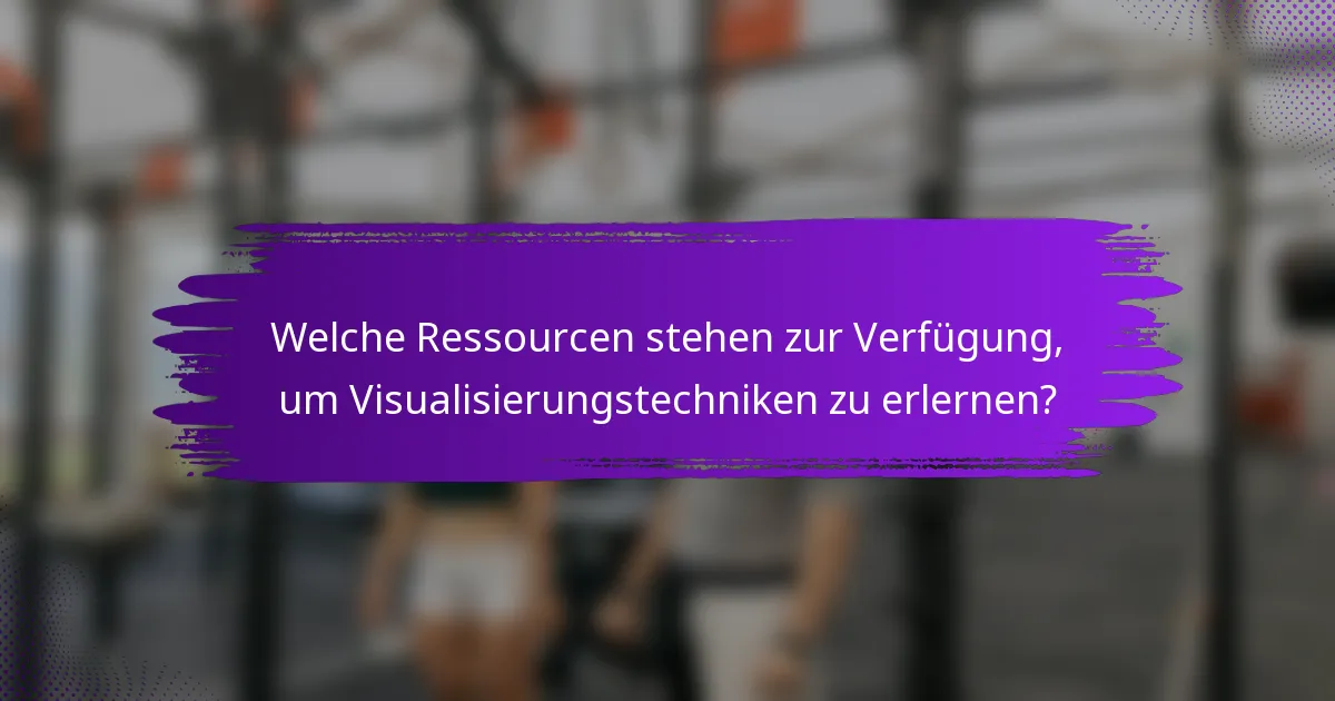Welche Ressourcen stehen zur Verfügung, um Visualisierungstechniken zu erlernen?
